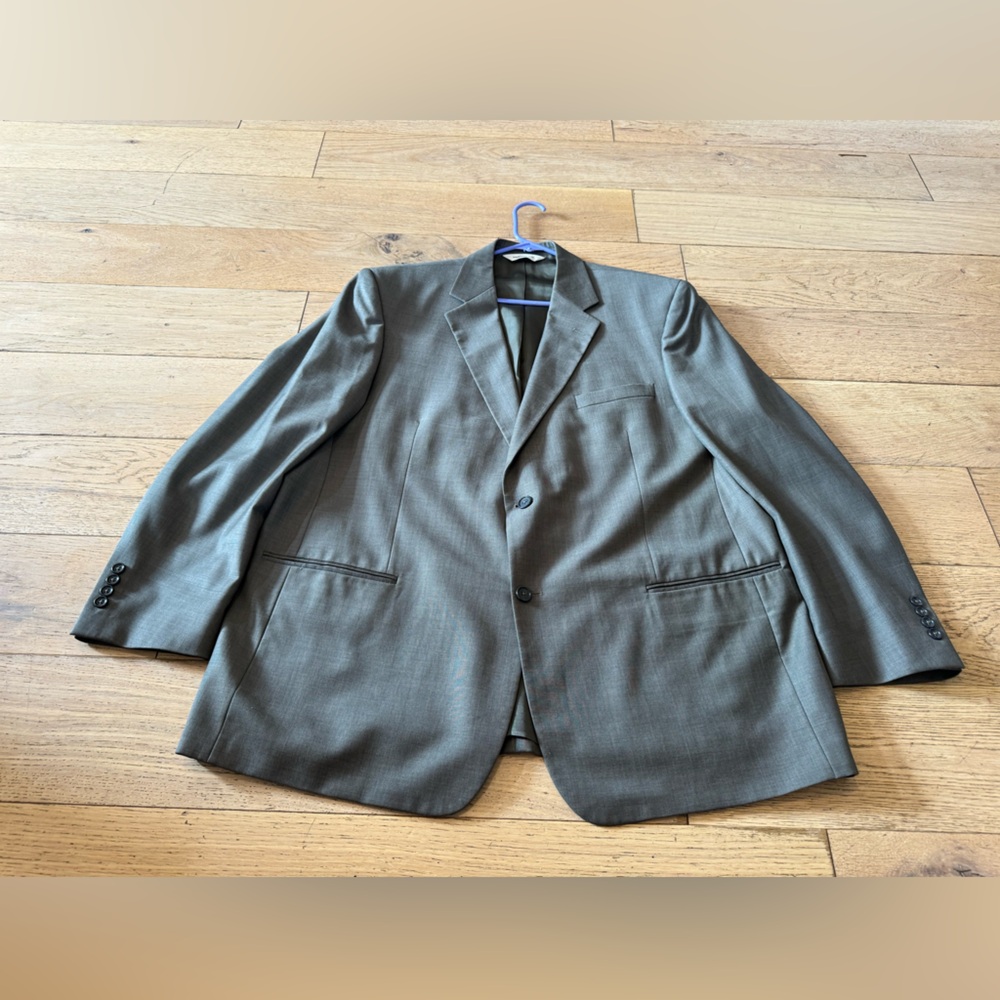 Pronto Uomo Wool Gray‎ Suit Coat Men's Size 46 Regular